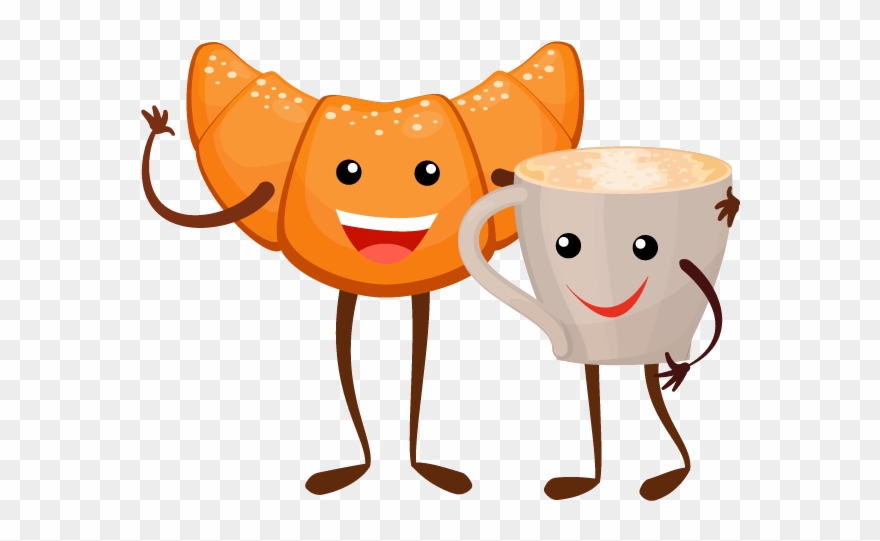 Croissant And Cappuccino Clipart