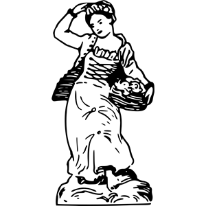 Woman gathering clipart.