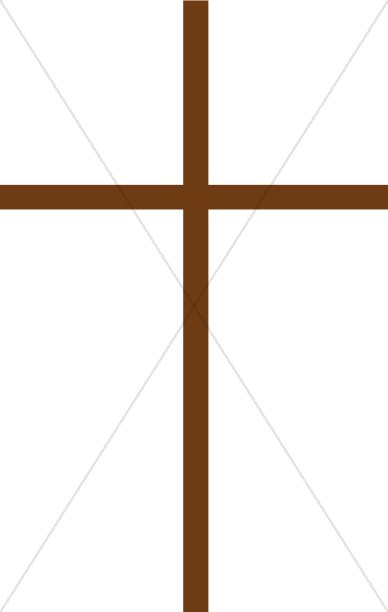 Thin brown cross.
