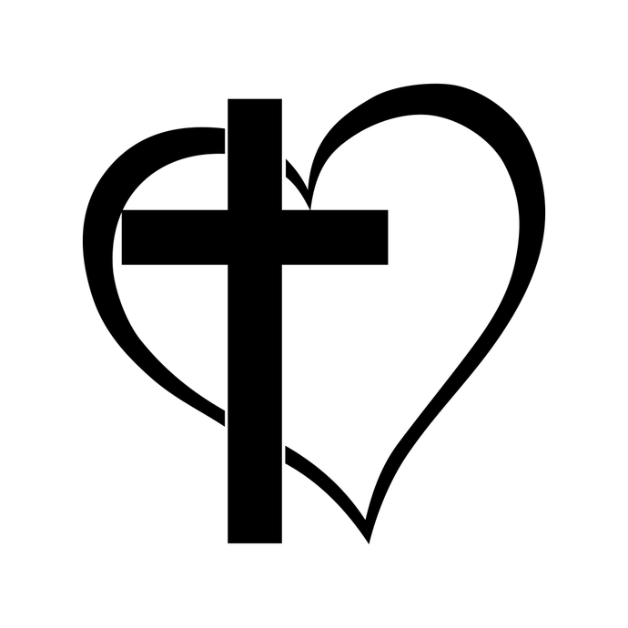 Heart Cross Clipart