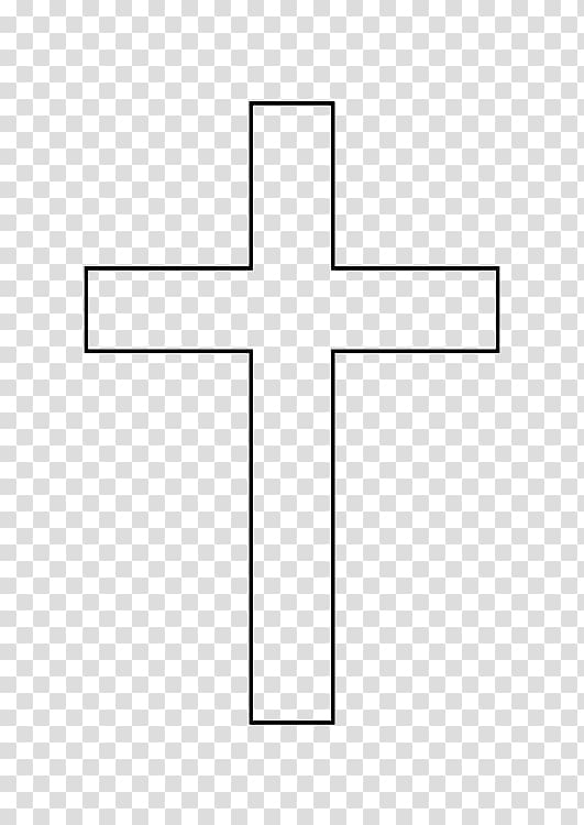 Christian cross Symbol Outline Drawing , christian cross