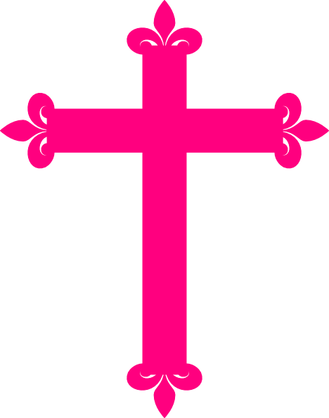 Pink cross clip.