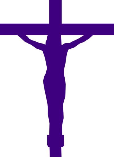 Purple Cross clip art