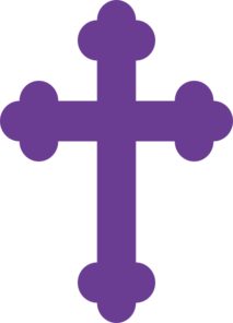 Purple cross clipart.