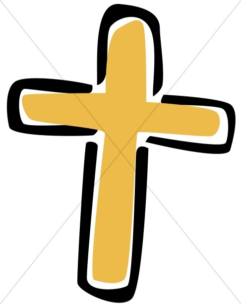 Simple gold cross.