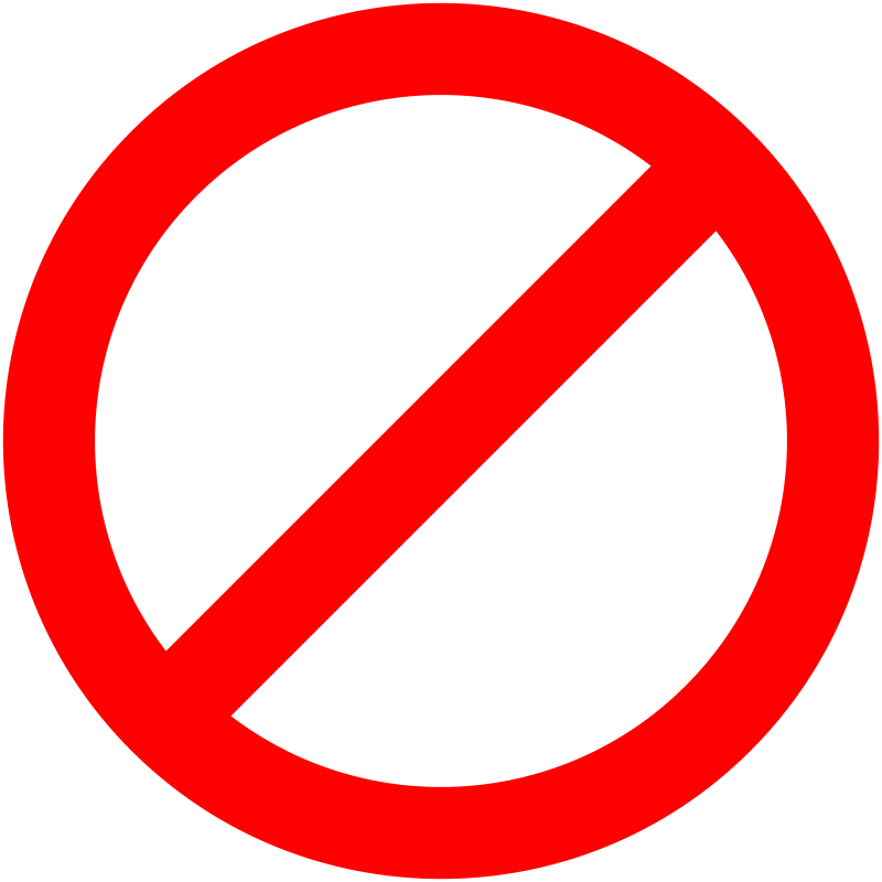 Sign of no clipart