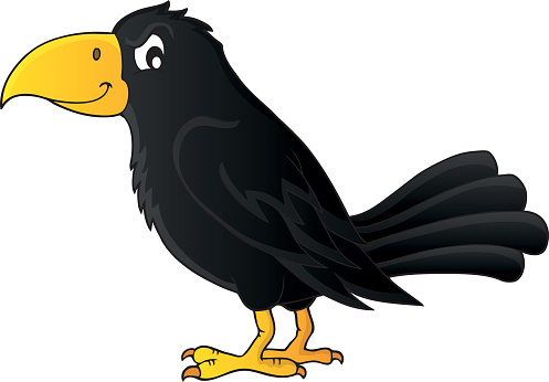 Crow clipart pixel pencil and in color crow