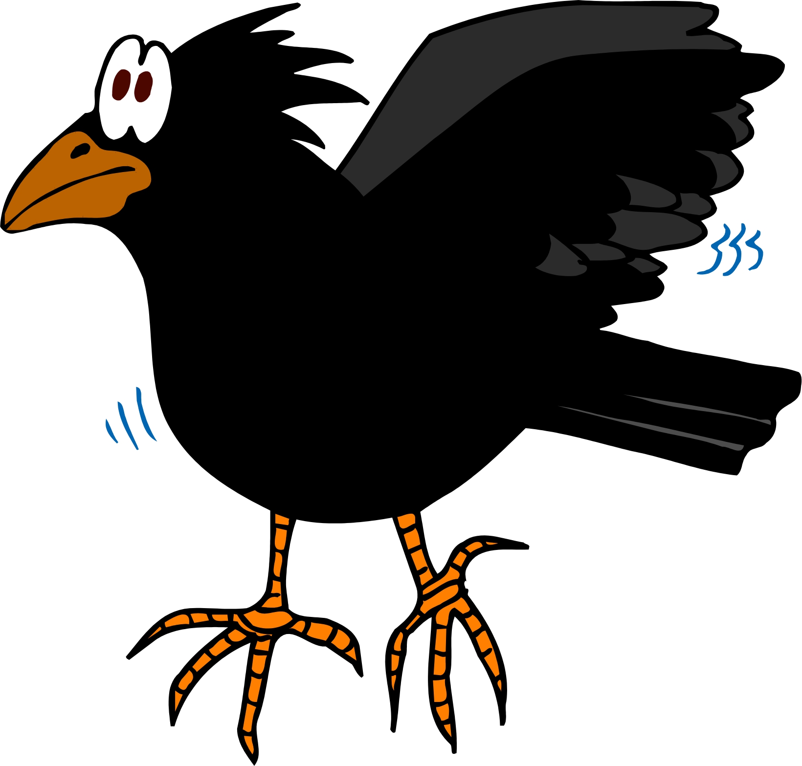 Cartoon crow clip.