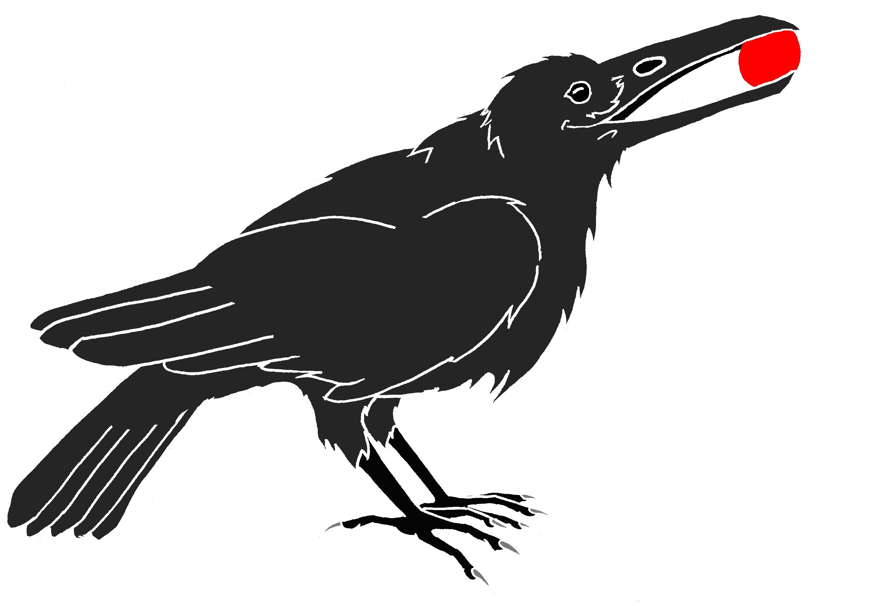 Crows drawing clipart