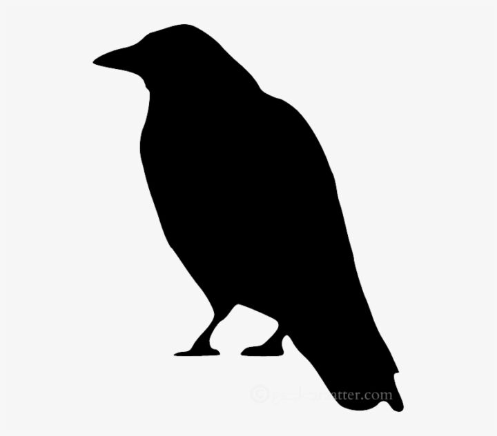 Scary Bird Silhouette For Halloween Crow Clip Art