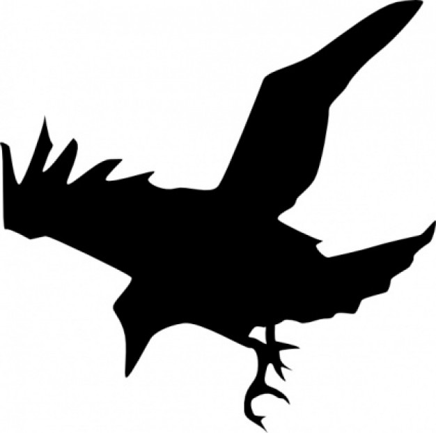 Scary crow silhouette.