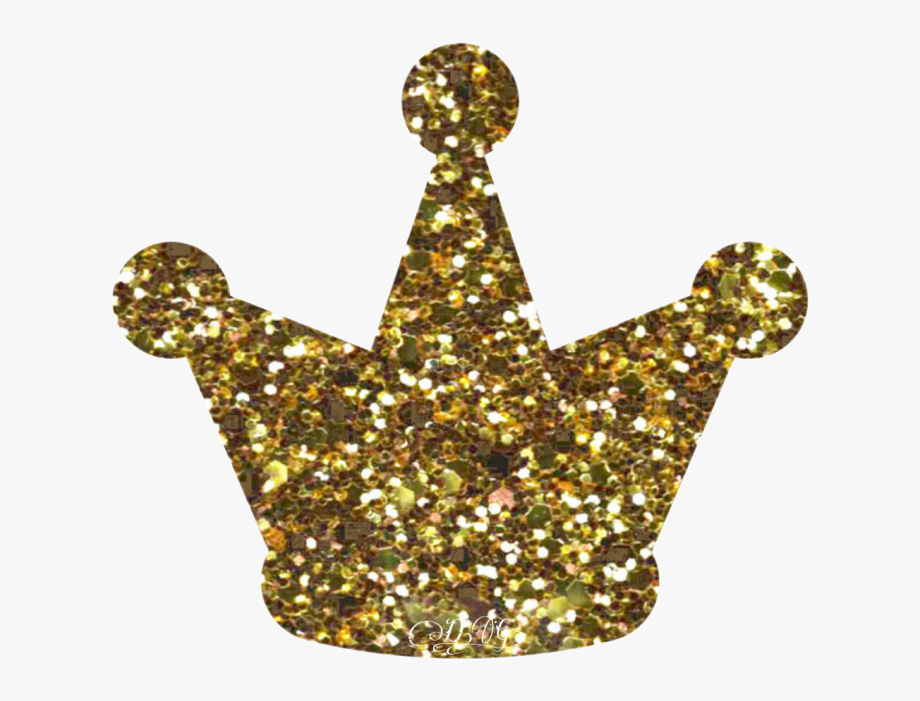 Glitter gold crown.