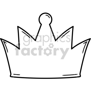 Crown outline with highlighs clipart