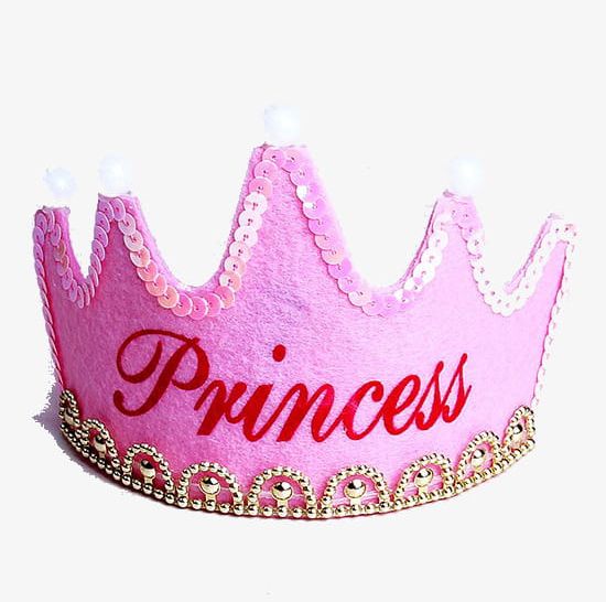 Pink birthday crown.