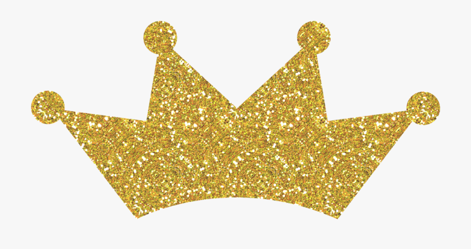 Gold Glitter Crown Png