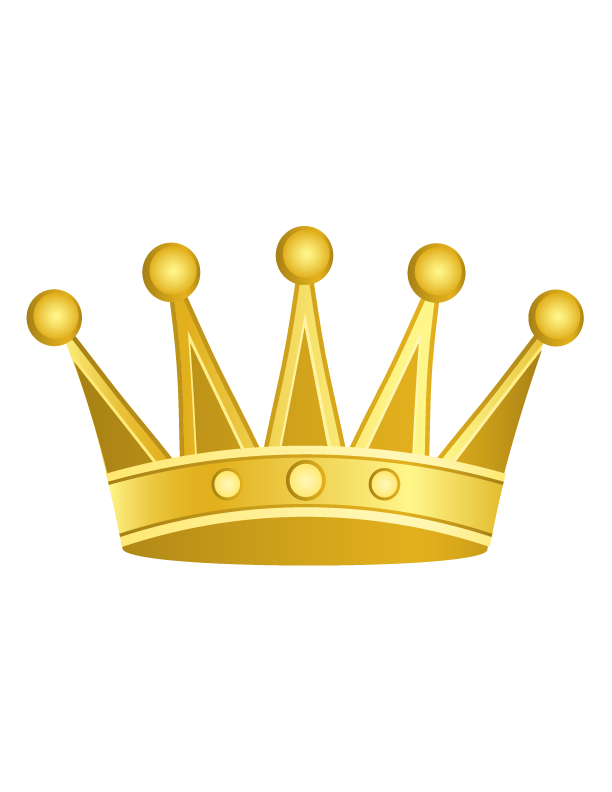 Golden cartoon crown.