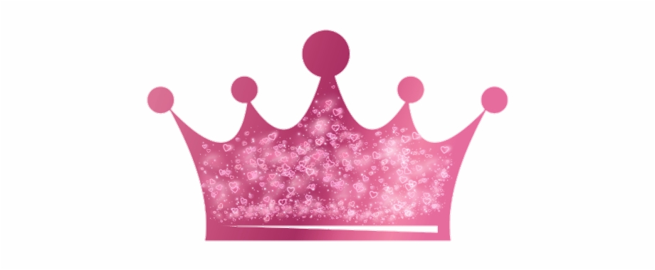 Pink glitter crown.