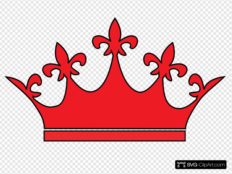 Queen crown red.