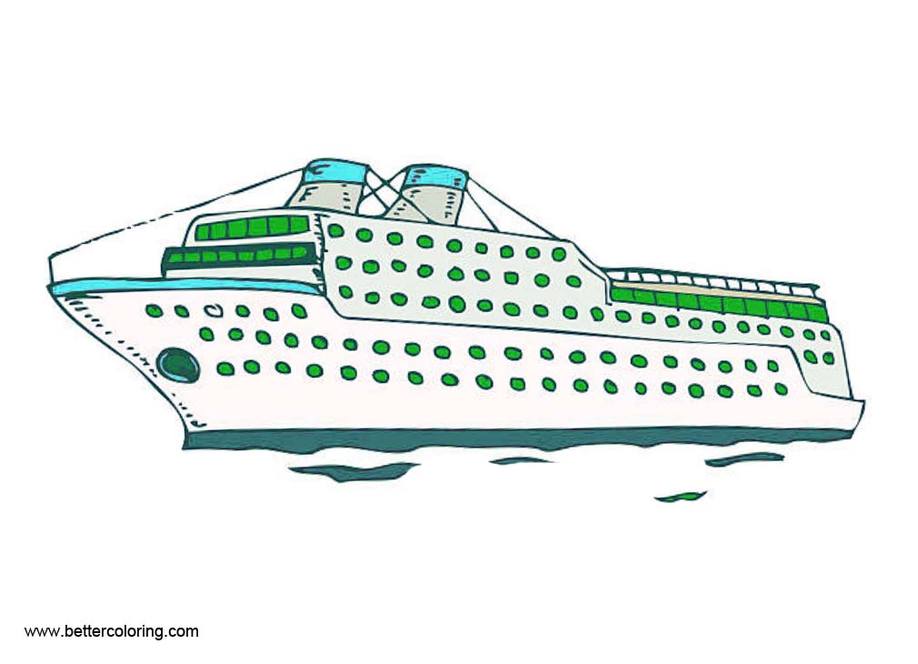 Simple Cruise Ship Clip Art