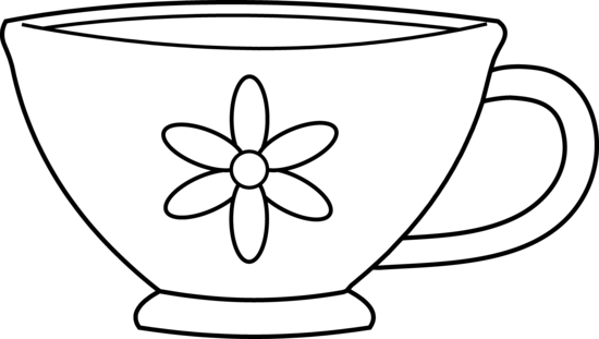 Cute Teacup Coloring Page