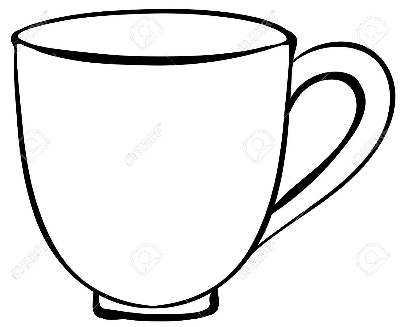 Cup clipart outline.