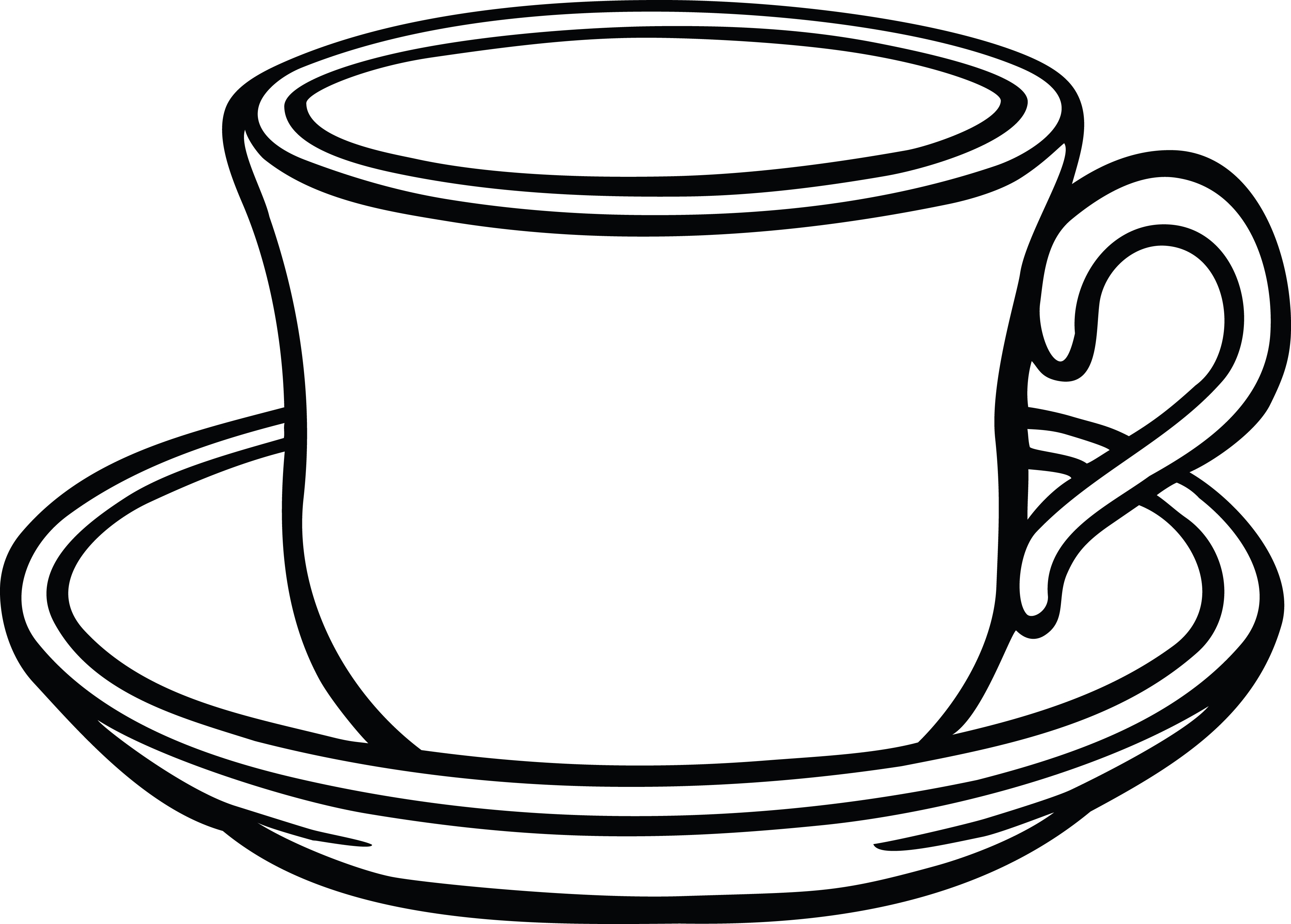 Cup Clipart Black And White