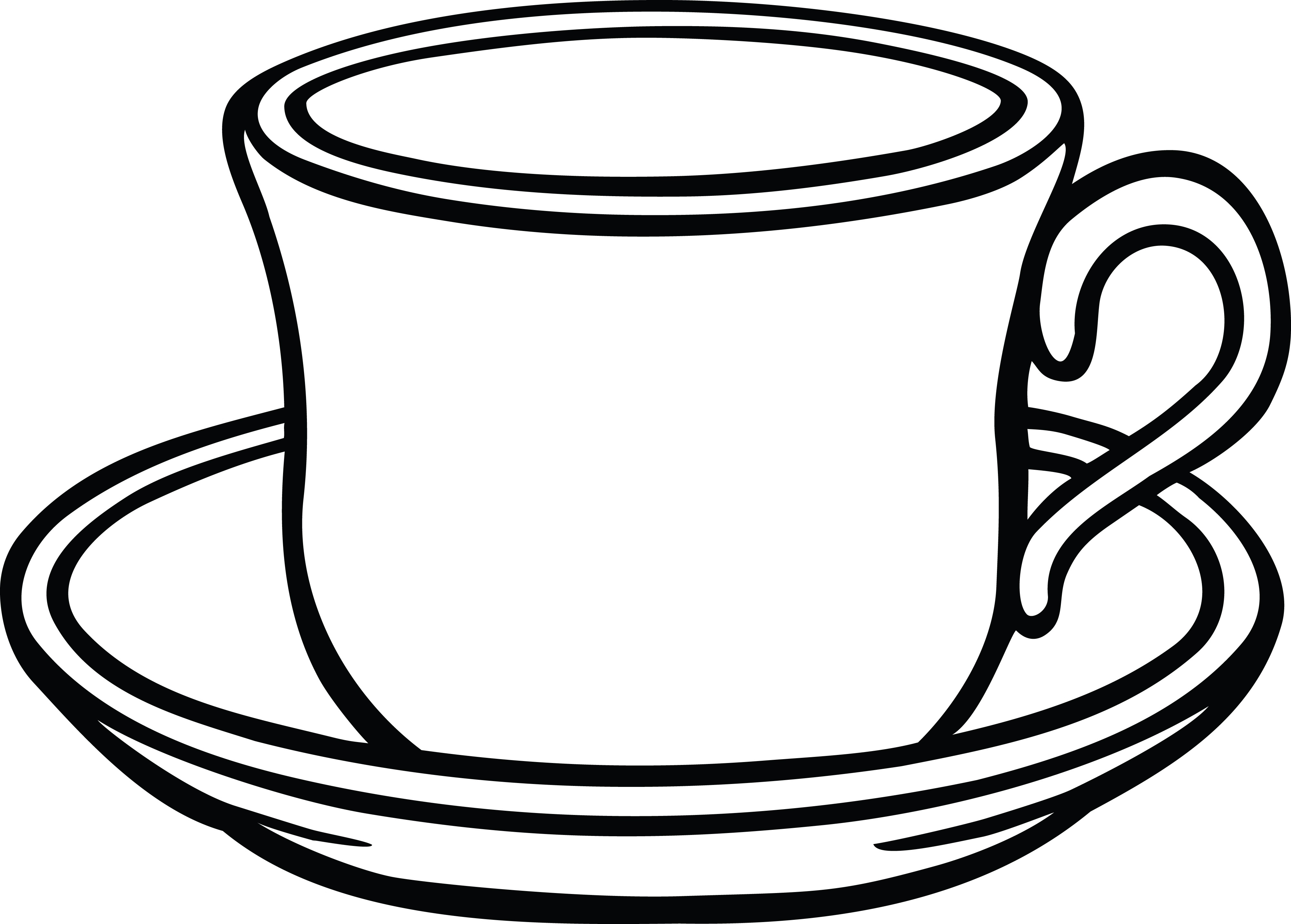 Cup clipart black.