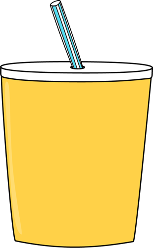 Cup with straw.
