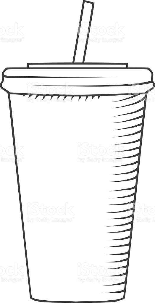 Cup with straw clipart