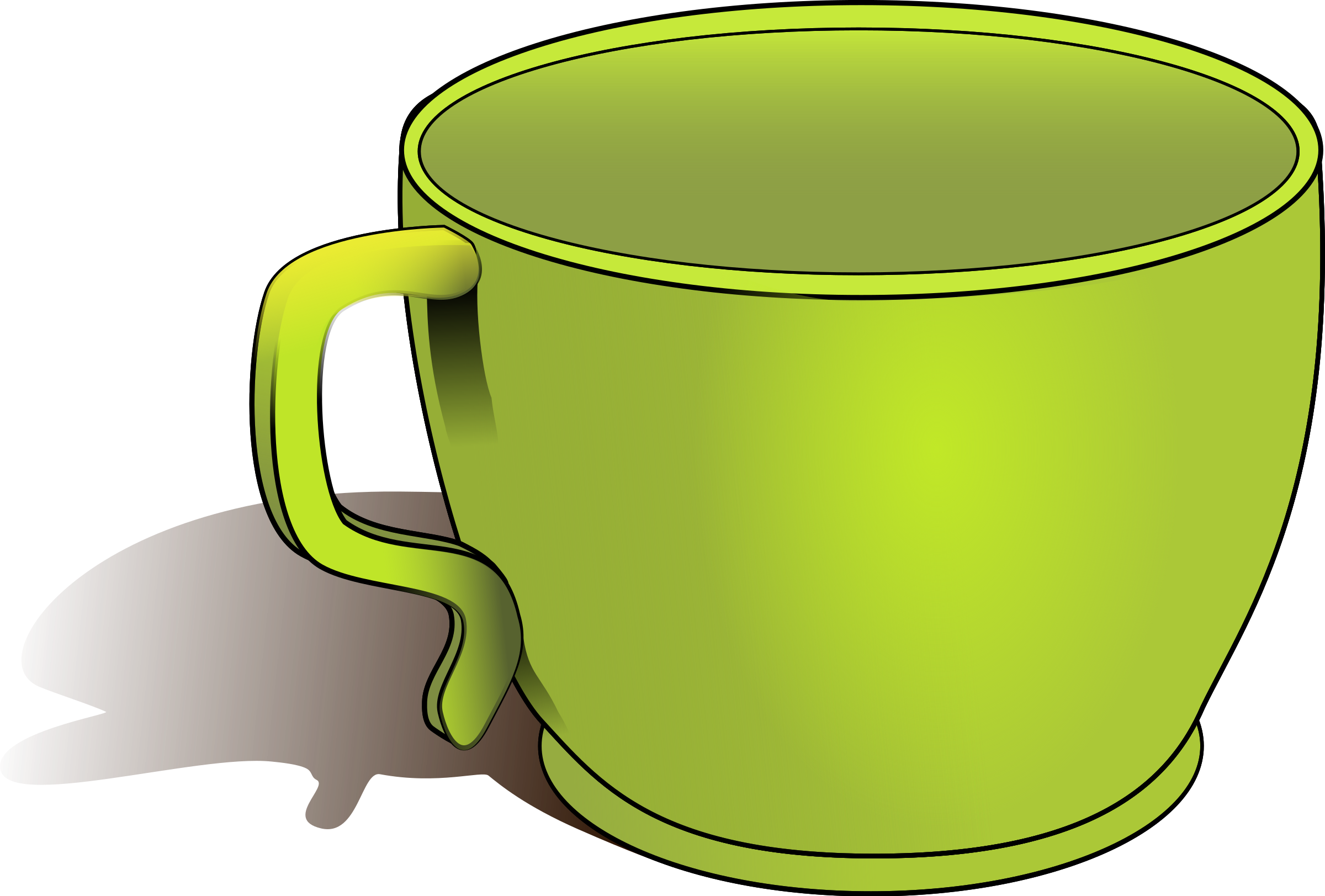 Green cup vector.