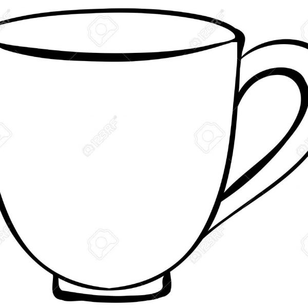 Closeup Plain Design Of Coffee Cup Royalty Free Cliparts