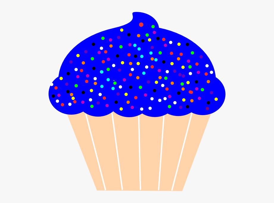 Blue cupcake clipart.