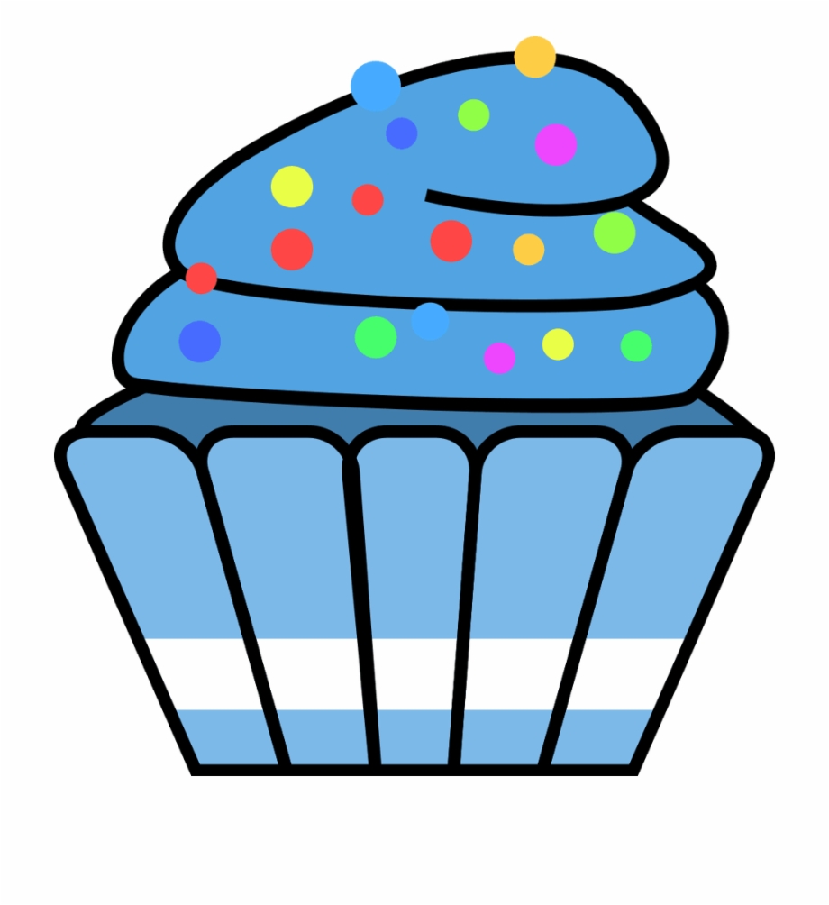 Blue Cupcake Clipart