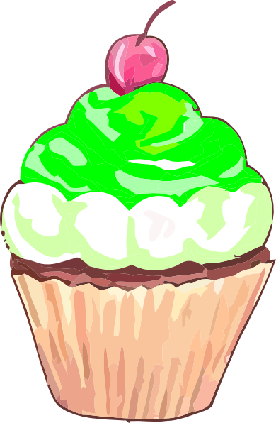cupcake clipart green