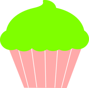 Free green cupcake clipart