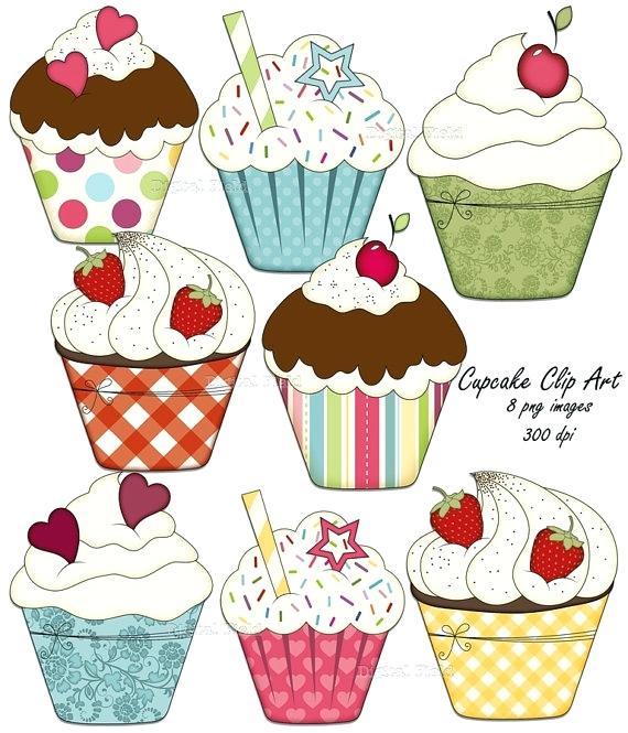 Vanilla Cupcake Clipart month