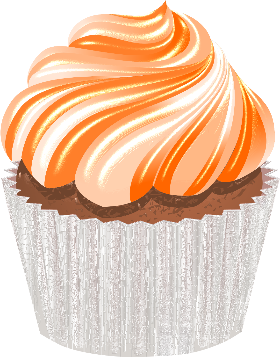 Cupcake clipart orange.