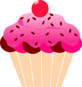 Pink cupcake clip.