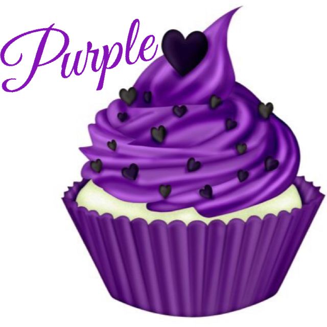 Purple cupcakes clipart.