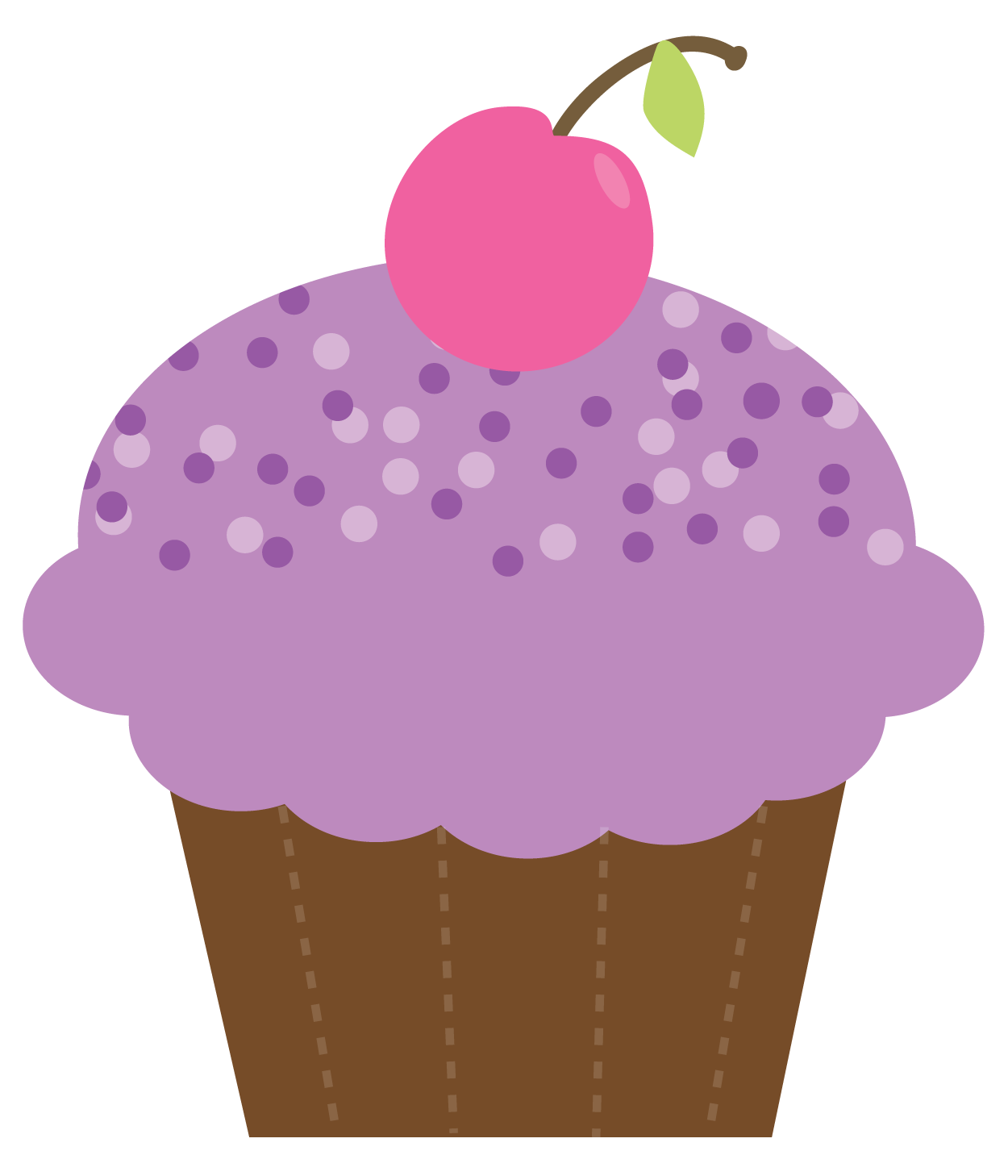 Purple cupcake clipart.