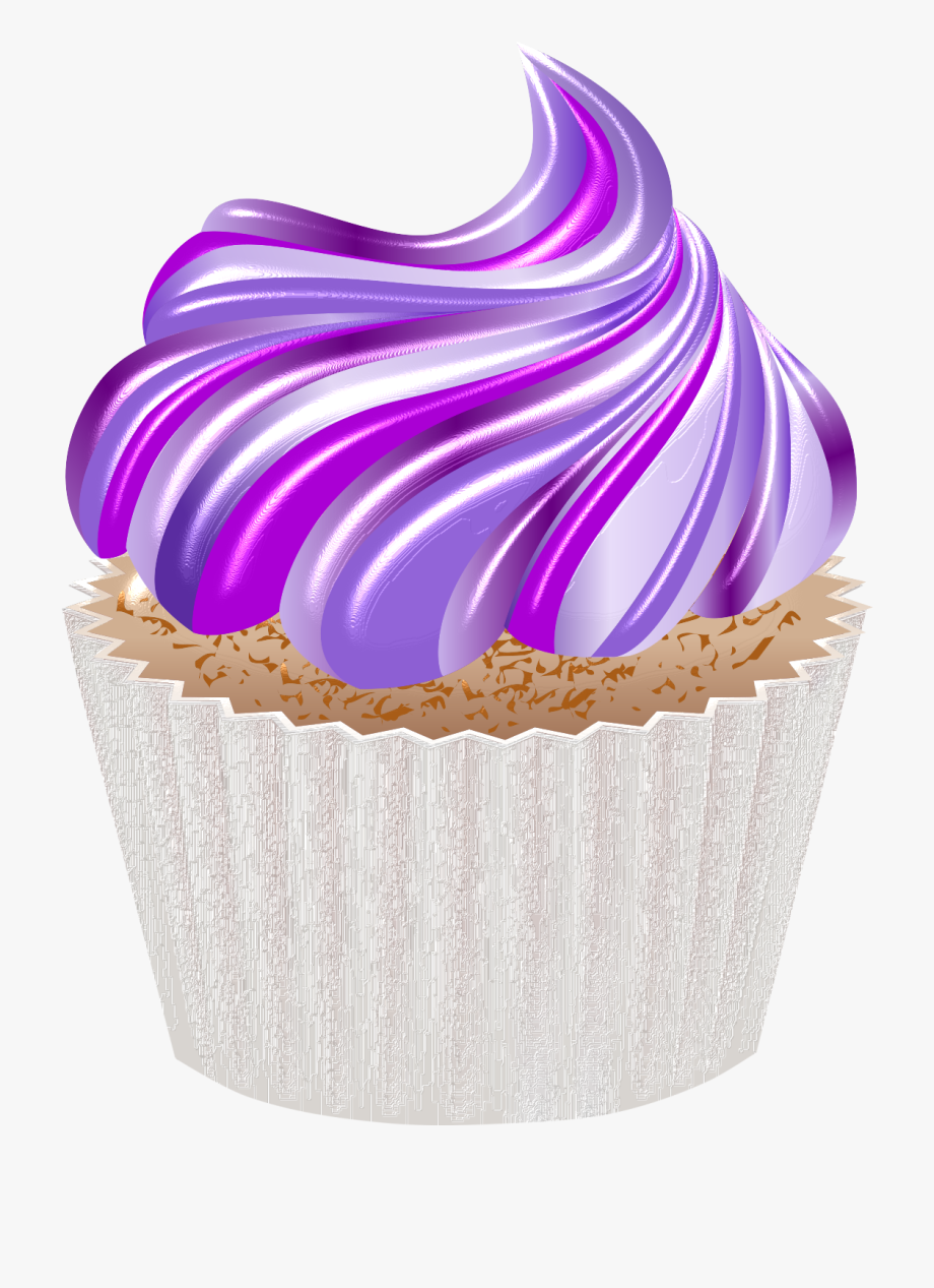 cupcake clipart purple