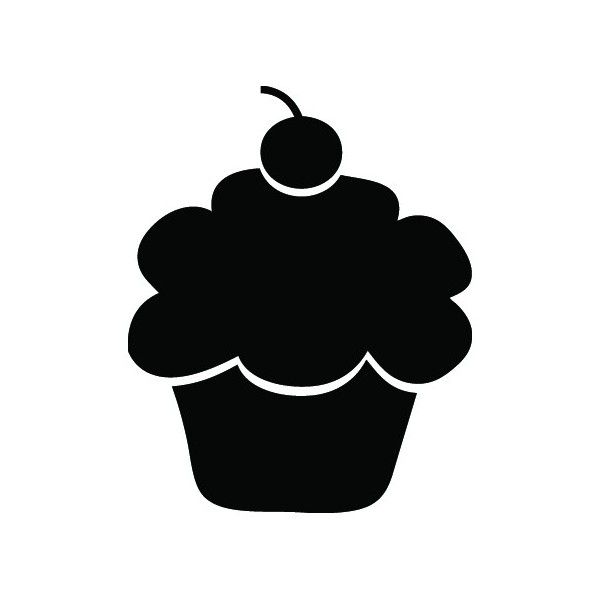 Cupcake silhouette clipart.