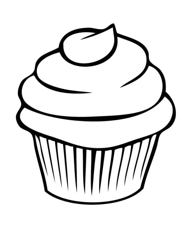 Cupcake clipart outline.