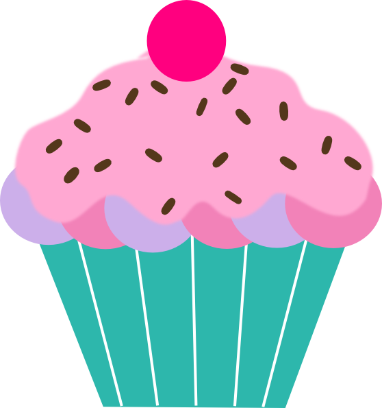 Pink cupcake clip.