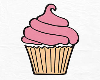 Cupcake clipart vector