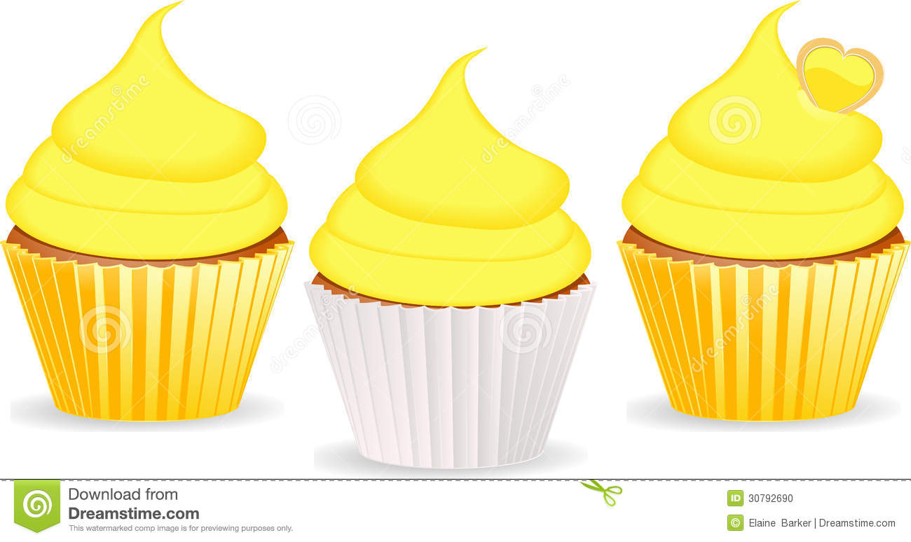 cupcake clipart yellow