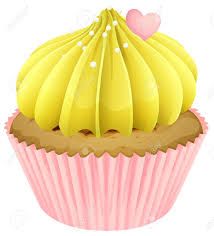 Yellow cupcake clipart
