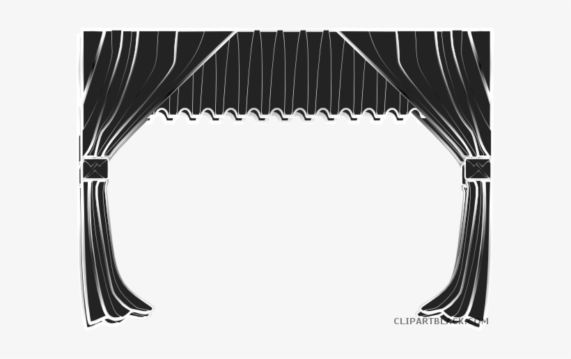 Free Curtain Clipart Black And White, Download Free Clip Art