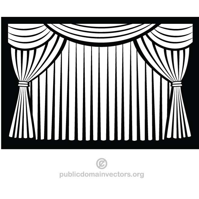 BLACK AND WHITE CURTAIN