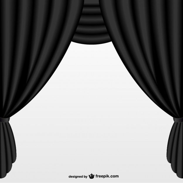 Simple black curtain Free Vector